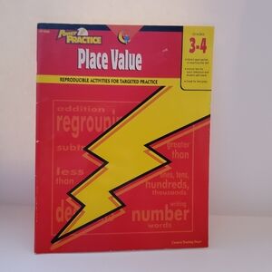 Place Value Practice Workbook for Grades 3-4 Unused Paperback